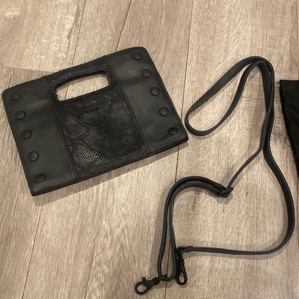 Hammitt snake skin clutch crossbody